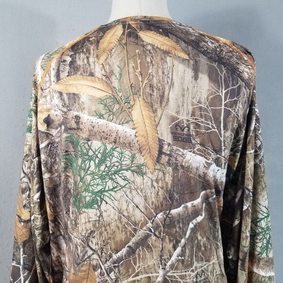 Realtree Edge camo shirt men's 2XL XXL Brown long sleeve Dri-Fit stretch outdoor - Picture 7 of 9